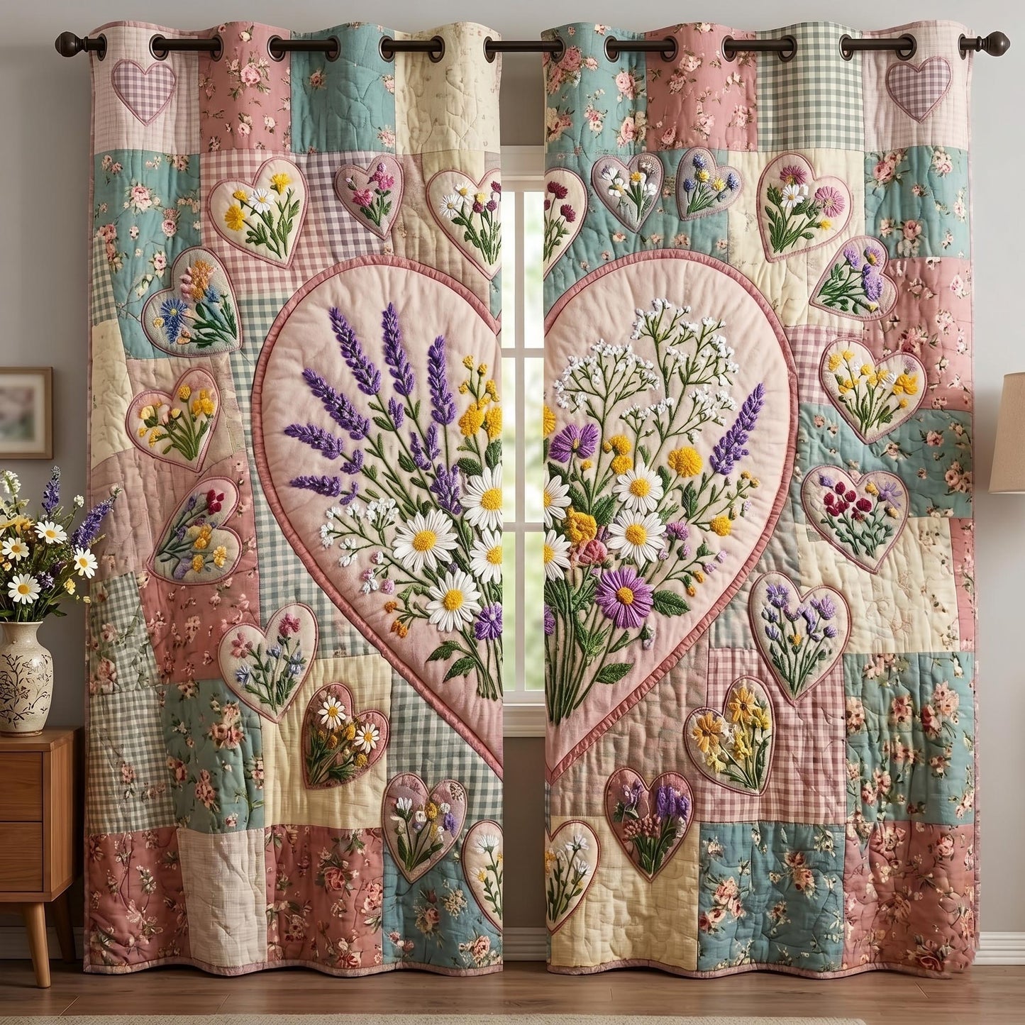 Garden Patchwork Quilted Curtains GFTOMA11244C5