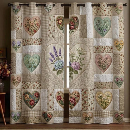 Flower Patchwork Quilted Curtains GFTOMA11246C5