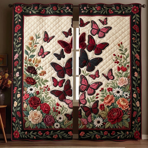 Butterfly Garden Quilted Curtains GFTOMA11247C1