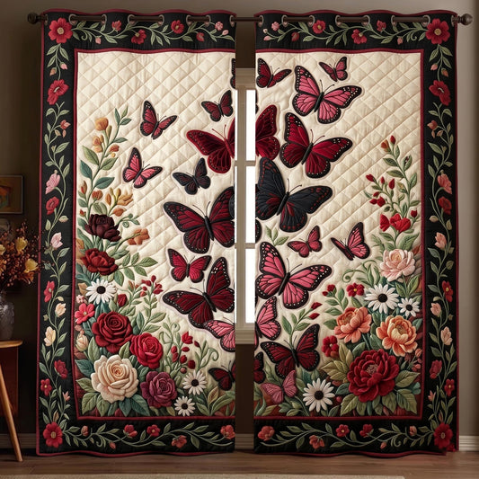 Butterfly Garden Quilted Curtains GFTOMA11247C1