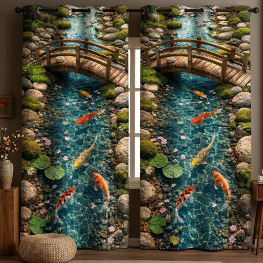 Zen Koi Quilted Curtains GFTOMA11248C1