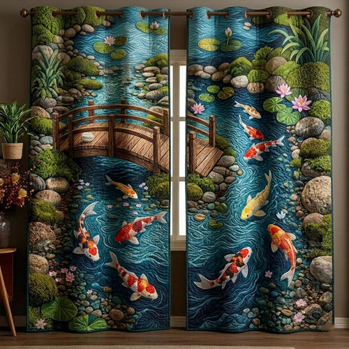 Zen Koi Quilted Curtains GFTOMA11249