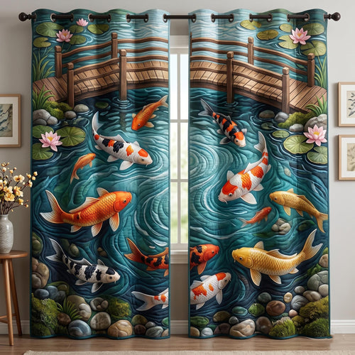Zen Koi Quilted Curtains GFTOMA11250