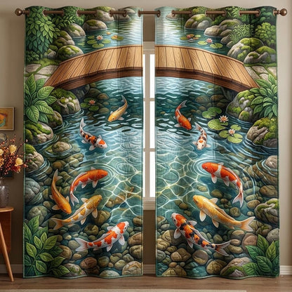 Zen Koi Quilted Curtains GFTOMA11253