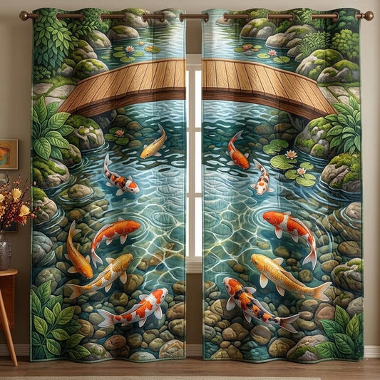 Zen Koi Quilted Curtains GFTOMA11253