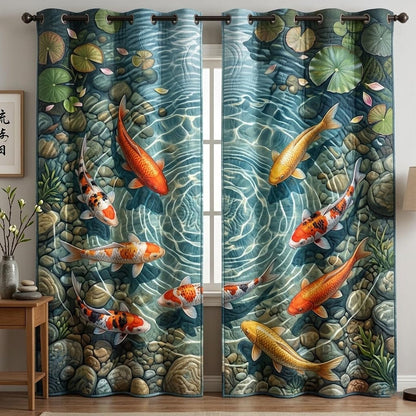 Zen Koi Quilted Curtains GFTOMA11254