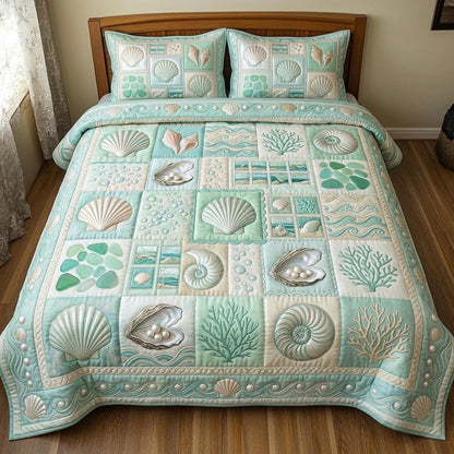 Shoreline Gems 3-Piece Quilted Bedding Set GFTOMA11319