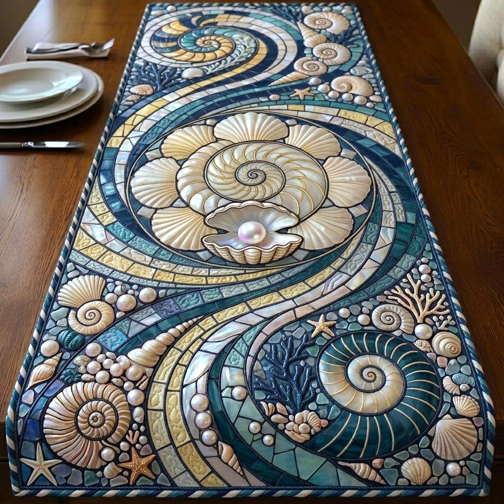 Ocean Treasures Quilted Table Runner GFTOMA11327