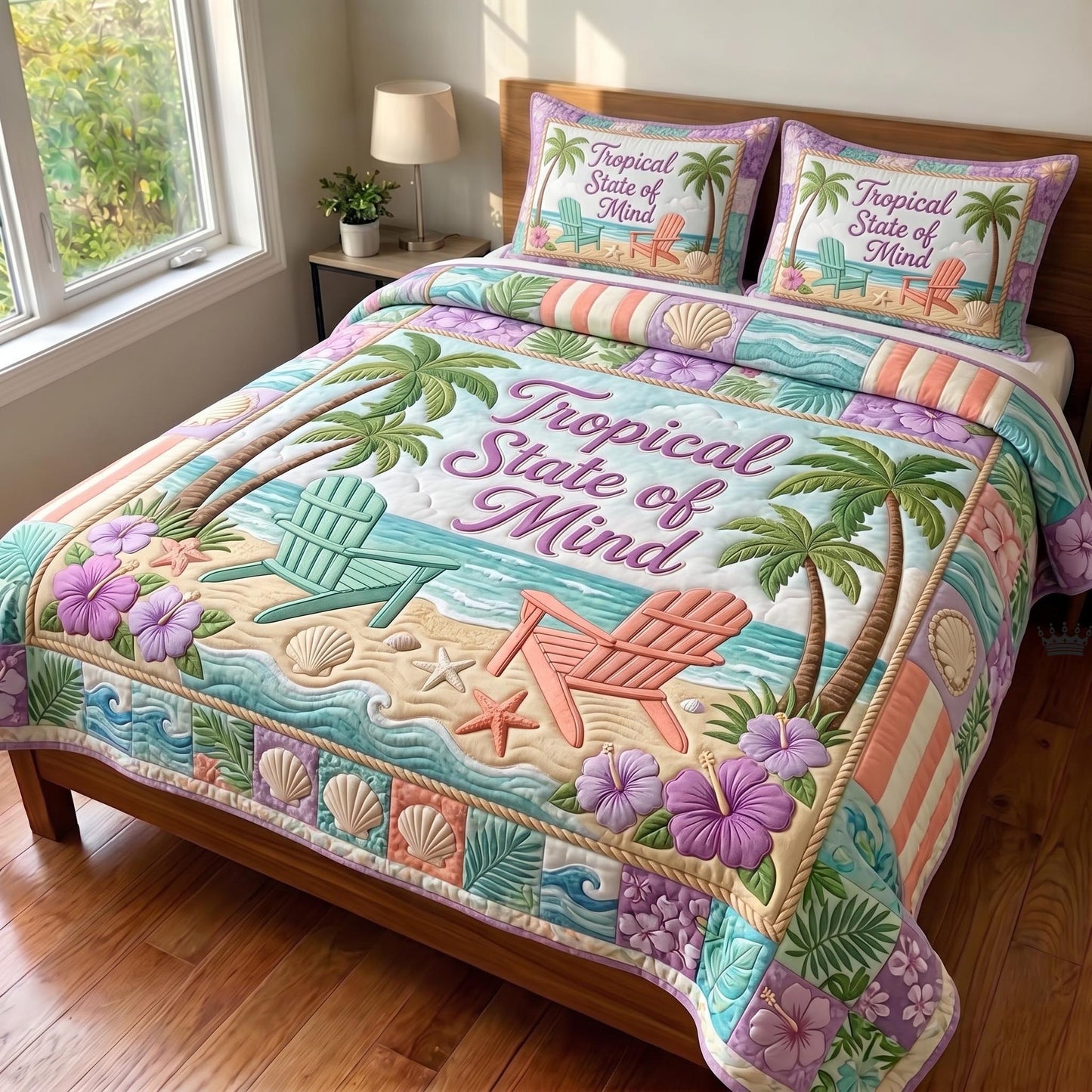 Coastal Whisper 3-Piece Quilted Bedding Set GFTOMA11356