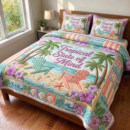 Coastal Whisper 3-Piece Quilted Bedding Set GFTOMA11356