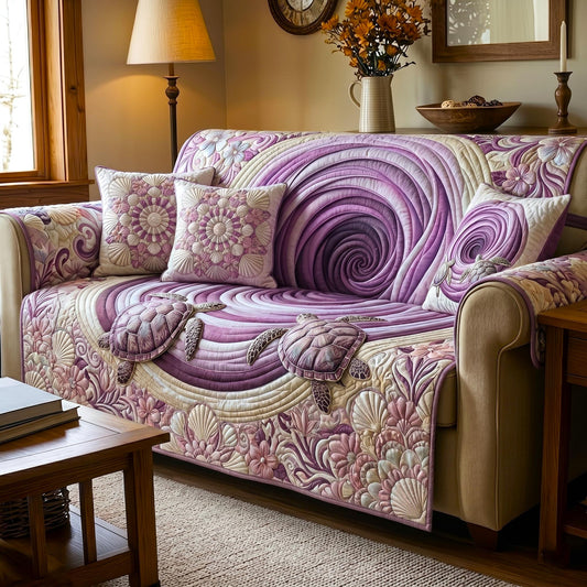 Turtle Drift Quilted Sofa Cover GFTOMA11386