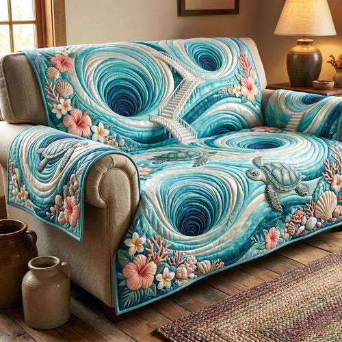Turtle Drift Quilted Sofa Cover GFTOMA11388