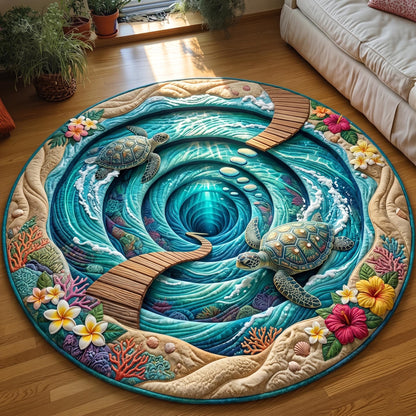 Turtle Drift Quilted Round Mat GFTOMA11392
