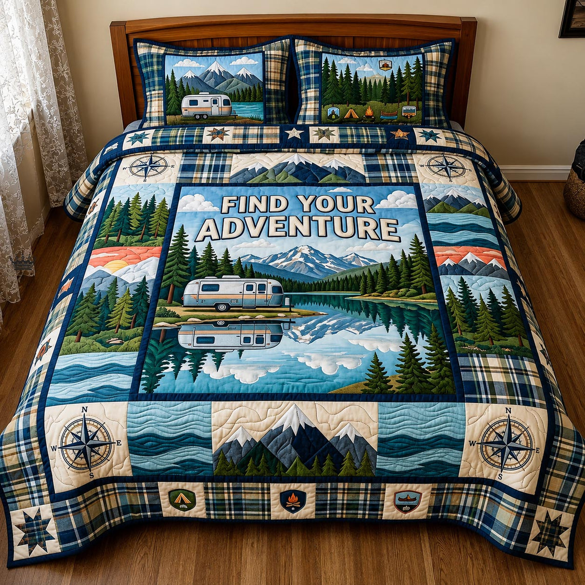 Forest Retreat 3-Piece Quilted Bedding Set GFTOMA11400
