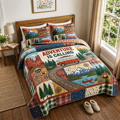 Nature Escape 3-Piece Quilted Bedding Set GFTOMA11406