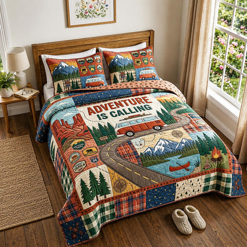 Nature Escape 3-Piece Quilted Bedding Set GFTOMA11406