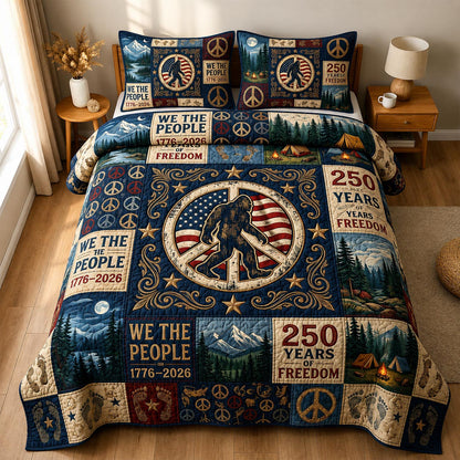 Groovy Squatch 3-Piece Quilted Bedding Set GFTOMA11448