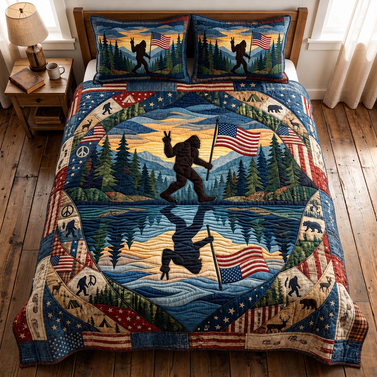 Peace Trails 3-Piece Quilted Bedding Set GFTOMA11449