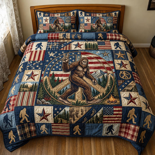 Squatch Vibes 3-Piece Quilted Bedding Set GFTOMA11452