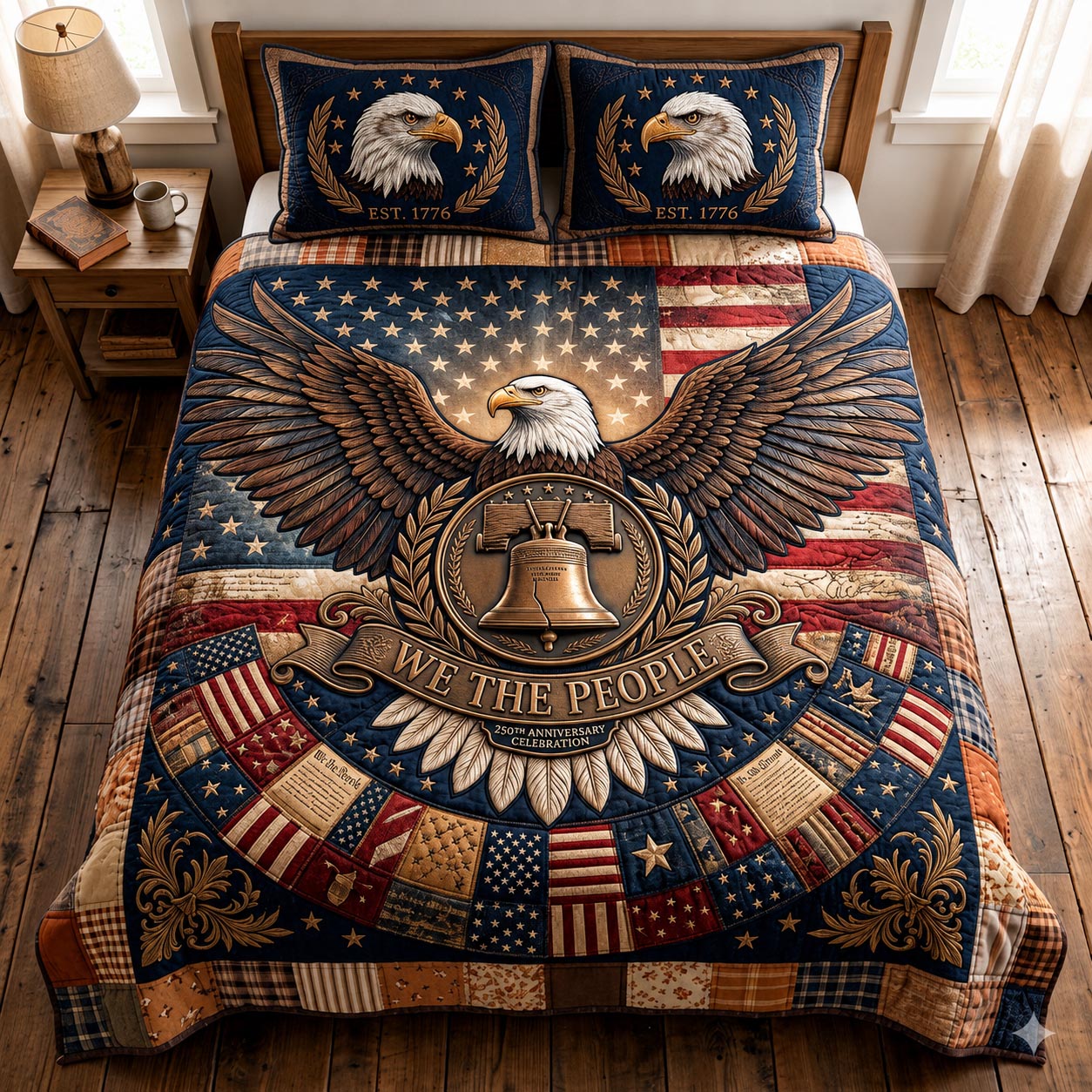 Heritage Stars 3-Piece Quilted Bedding Set GFTOMA11454