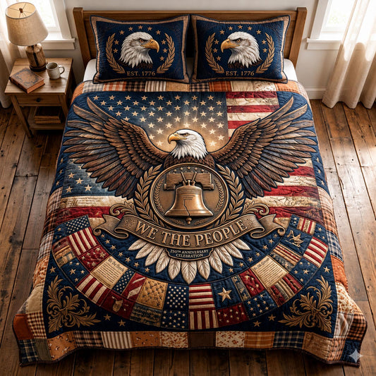 Heritage Stars 3-Piece Quilted Bedding Set GFTOMA11454