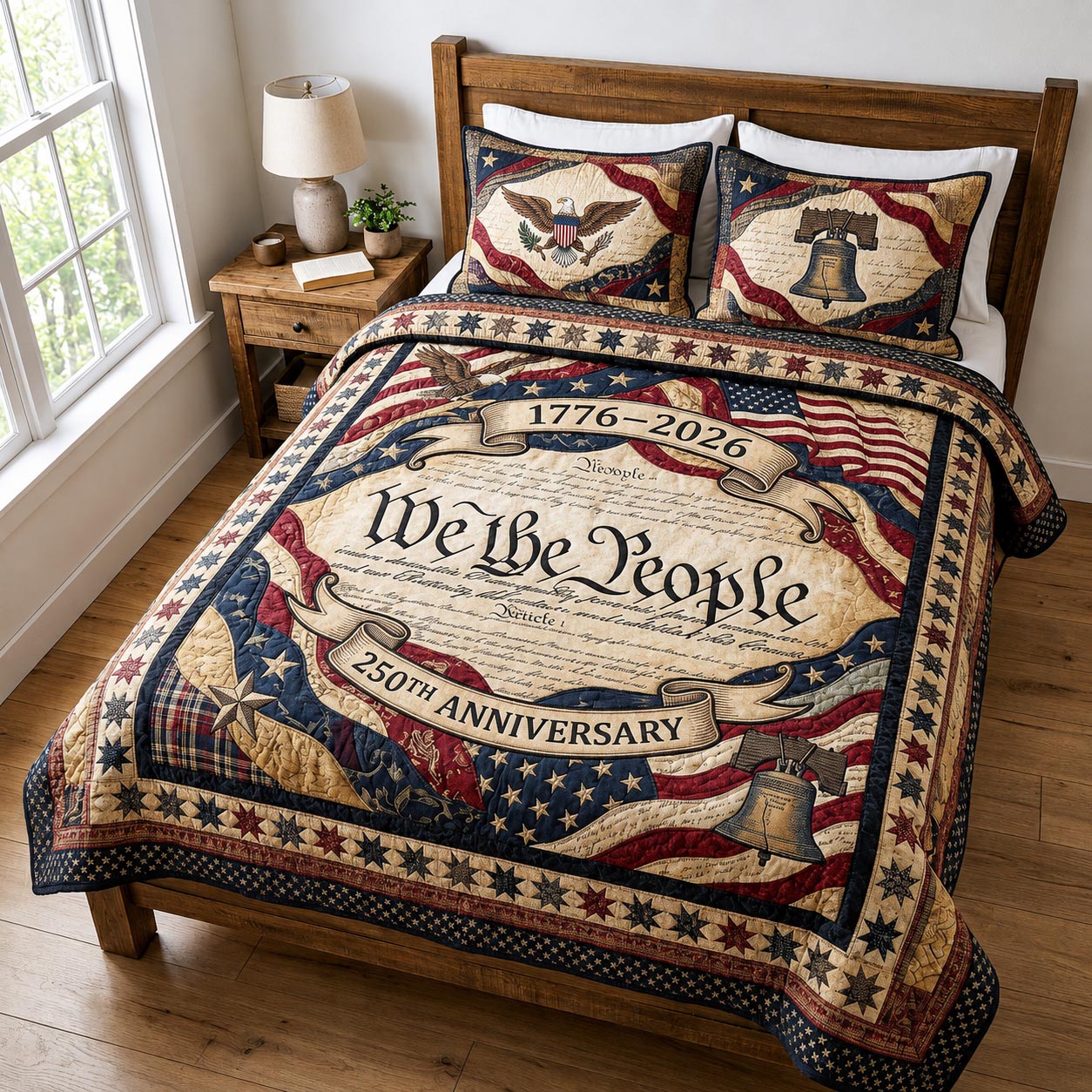 Freedom Patch 3-Piece Quilted Bedding Set GFTOMA11455