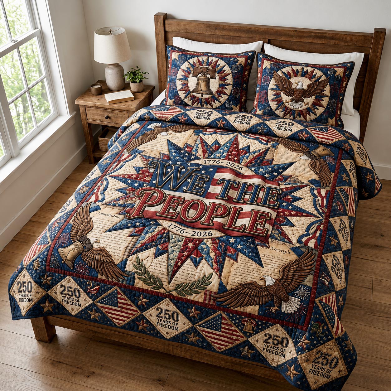 Legacy Stars 3-Piece Quilted Bedding Set GFTOMA11458