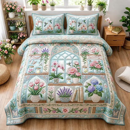 Bloom Garden 3-Piece Quilted Bedding Set GFTOMA11507