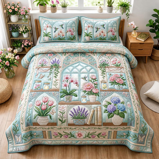 Bloom Garden 3-Piece Quilted Bedding Set GFTOMA11507