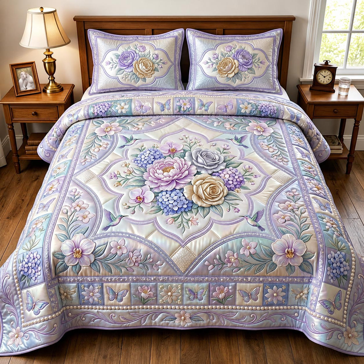 Wild Bloom 3-Piece Quilted Bedding Set GFTOMA11510