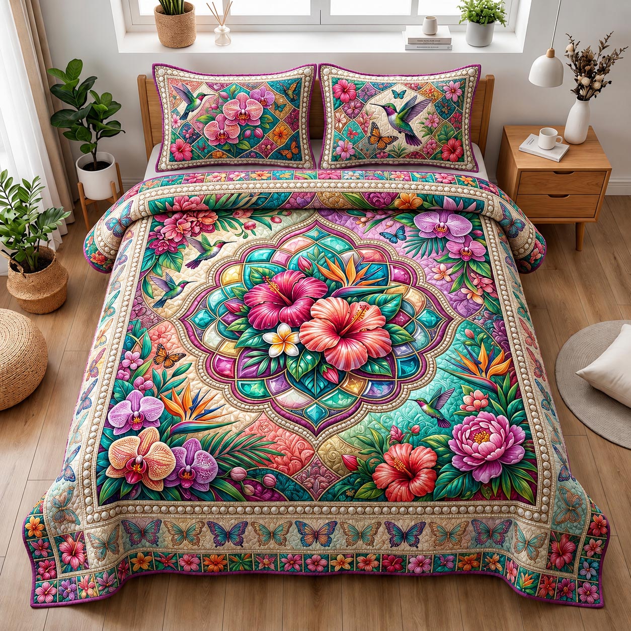 Bloom Haven 3-Piece Quilted Bedding Set GFTOMA11512