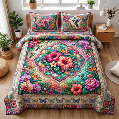 Bloom Haven 3-Piece Quilted Bedding Set GFTOMA11512