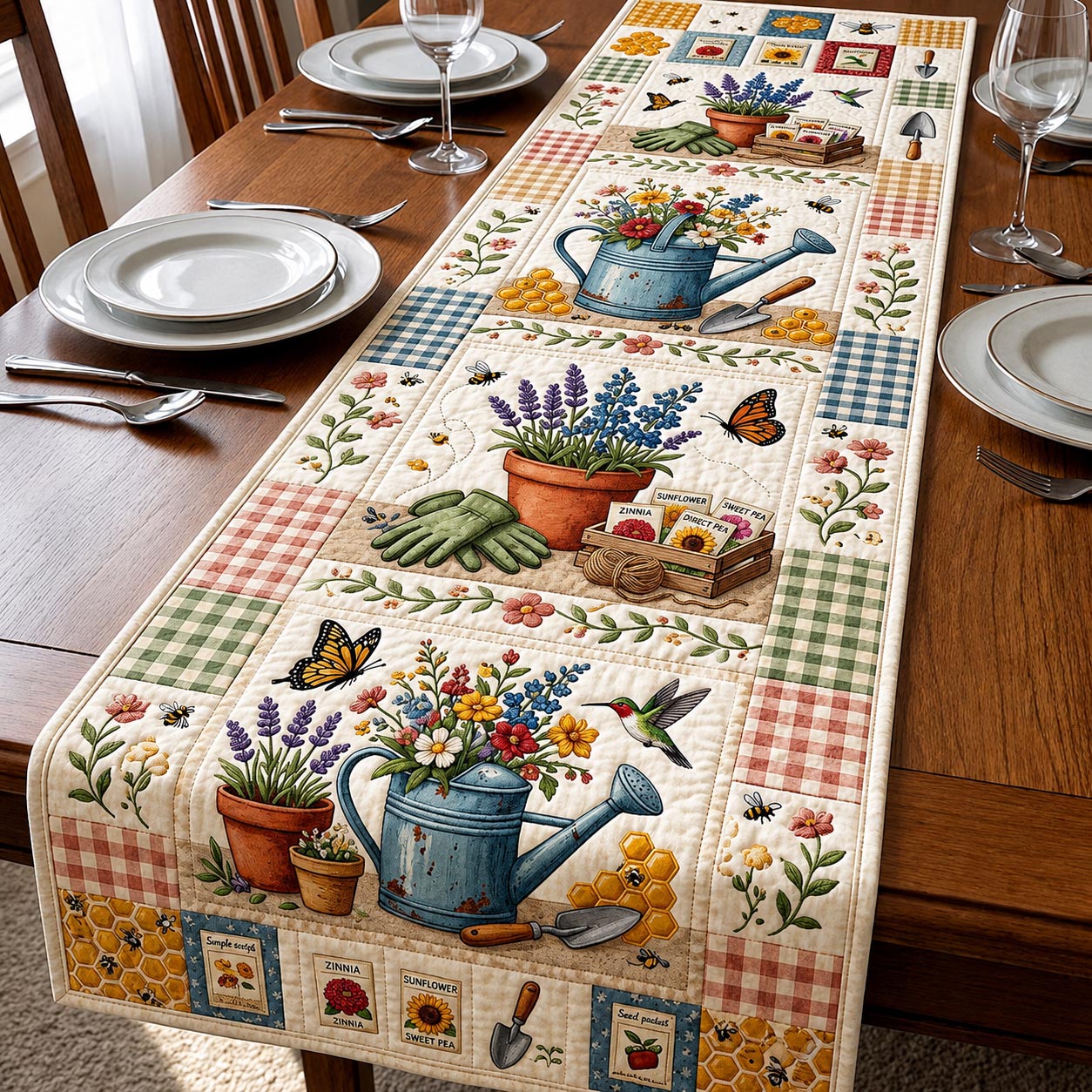 Floral Haven Quilted Table Runner GFTOMA11516