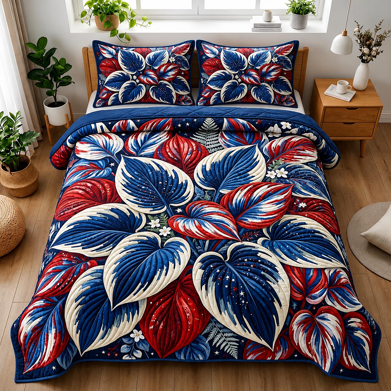 Botanical Haven 3-Piece Quilted Bedding Set GFTOMA11537