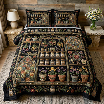 Floral Haven 3-Piece Quilted Bedding Set GFTOMA11543