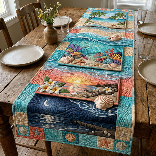 Shoreline Gems Quilted Table Runner GFTOMA11557