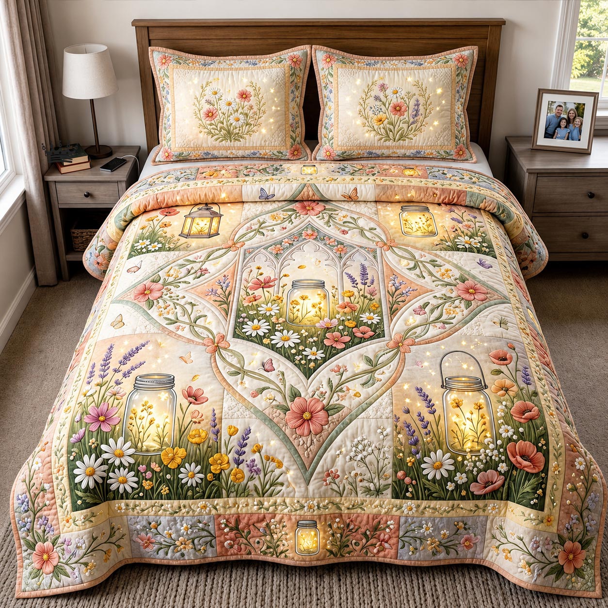 Bloom Garden 3-Piece Quilted Bedding Set GFTOMA11585