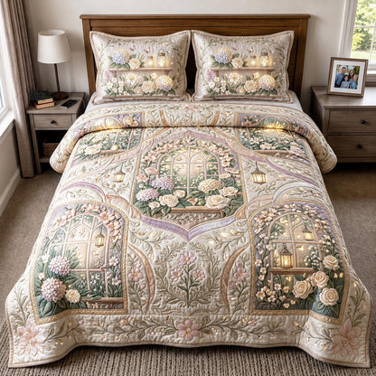 Garden Bloom 3-Piece Quilted Bedding Set GFTOMA11586