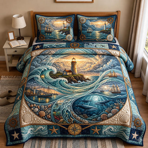 Sail Away 3-Piece Quilted Bedding Set GFTOMA11593