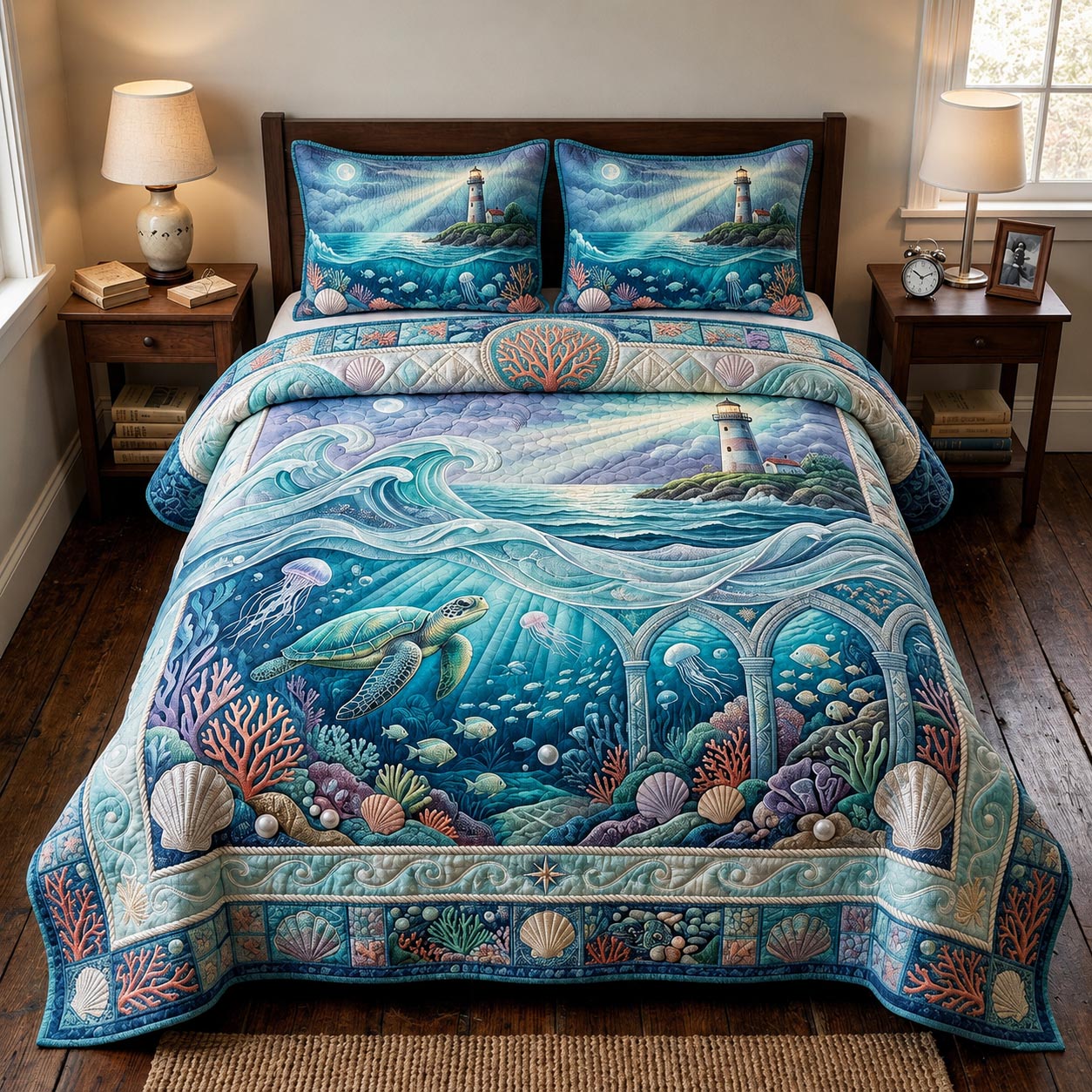 Harbor Nights 3-Piece Quilted Bedding Set GFTOMA11595