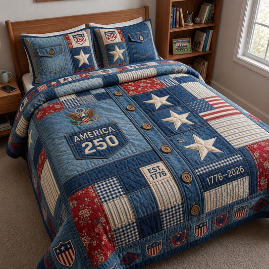 Patriot Spirit 3-Piece Quilted Bedding Set GFTOMA11625