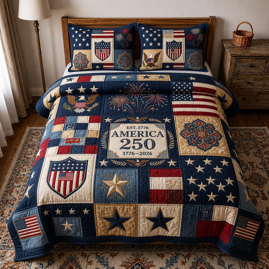 Heritage Pride 3-Piece Quilted Bedding Set GFTOMA11627