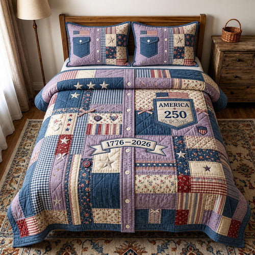 Liberty Pride 3-Piece Quilted Bedding Set GFTOMA11628