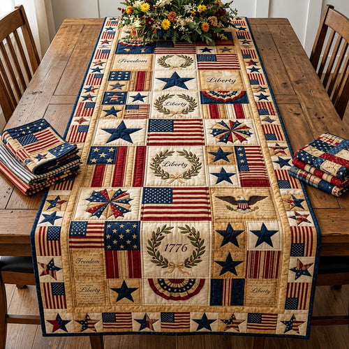 Freedom March Quilted Table Runner GFTOMA11656