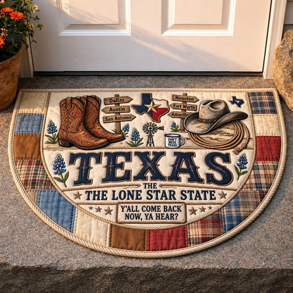 Bluebonnet State Quilted Welcome Mat GFTOMA11674
