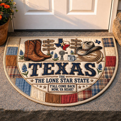Bluebonnet State Quilted Welcome Mat GFTOMA11674