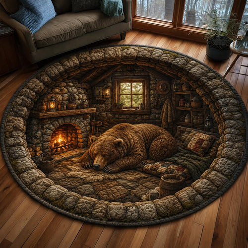 Woodland Lodge Quilted Round Mat GFTOMA11752
