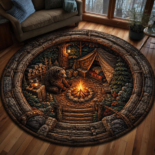 Woodland Lodge Quilted Round Mat GFTOMA11753