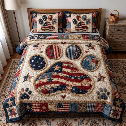 Freedom Paws 3-Piece Quilted Bedding Set GFTOMA11784
