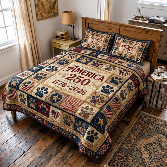 Liberty Paws 3-Piece Quilted Bedding Set GFTOMA11785